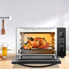 Continental Edison CEMF45DIG Mini Horno Eléctrico 45L Negro 2000W con Asador y Convección Natural