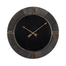 Reloj de Pared Negro Dorado Hierro Madera MDF 80 x 2,5 x 80 cm Precio: 116.50000032. SKU: B1ETS22KA8