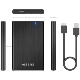 AISENS - CAJA EXTERNA 2,5" ASE-2528B 9.5MM SATA A USB 3.0/USB3.1 GEN1, NEGRA