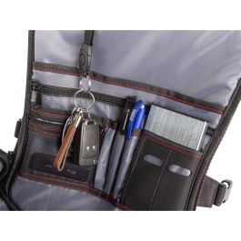 GENESIS Pallad 550 Mochila Gaming para Portátiles 17.3 pulgadas, Negro Rojo, Resistente al Agua y Golpes, con Múltiples Compartimentos