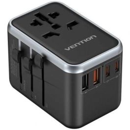 Vention FJFB0 Cargador de Pared Universal GaN 65W Adaptador de Viaje con 2xUSB-C y 2xUSB-A para Carga Rápida de Múltiples Dispositivos