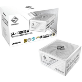 FUENTE ALIMENTACION ASROCK SL-1000GW,PSU,1000W,80 PLUS GOLD,135MM,MODULAR,PCI-E 5.1 (12+4pin)x1,PCI-E (6+2 pin)x3,SATA (5 pin)x9 (BLANCA) Precio: 191.50000023. SKU: B1DV4MMQ5V
