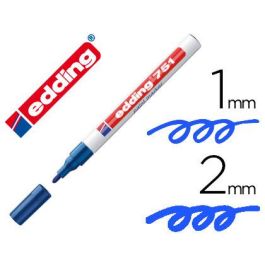 Rotulador Edding Punta Fibra 751 Azul Punta Redonda 1-2 mm 10 unidades