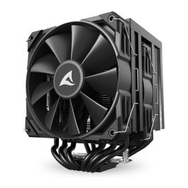 Sharkoon A60 Refrigerador de aire para CPU, Doble Torre, 6 Tubos de Calor, 2x12 cm PWM, 260W TDP, LGA1851, Negro Precio: 57.69000006. SKU: B16PSA9NRS