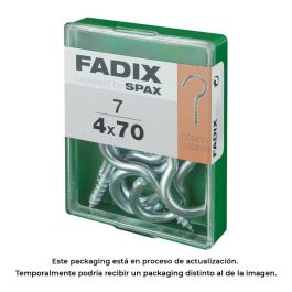 Fadix 10923373 Hembrilla abierta zincado 4,0 x 70 mm Caja M 7 uds