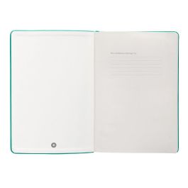 Cuaderno Con Gomilla Antartik Notes Tapa Dura A5 Hojas Lisas Turquesa 100 Hojas 80 gr Fsc