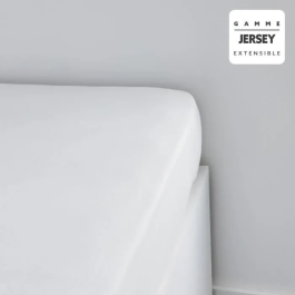 Today TOD3574641208110 - Sábana bajera esencial - 90 x 190 + 25 cm - 1 persona - 100% Algodón Jersey - Tiza