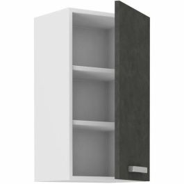 LASSEN Armario alto de almacenaje con 1 puerta batiente - Gris mate - 40 x 31,6 x 72 cm (Ancho x Fondo x Alto)