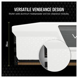 Corsair CMK32GX5M2E6000Z36W Kit de Memoria RAM Vengeance 32GB (2x16GB) DDR5 6000MHz CL36 Blanco Retail