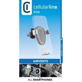 Cellularline Soporte Universal para Coche Slide - Sujeción para Rejilla de Ventilación, Móviles y Smartphones, Negro
