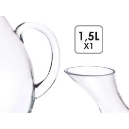 Vivalto Decantador Inclinado de Vidrio Transparente 1.5 L (1500 ml) - 15 x 22 x 28.5 cm (6 Unidades)