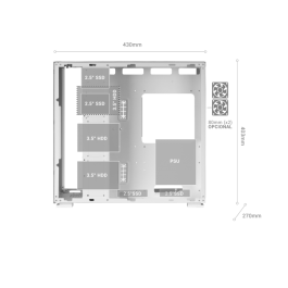 Mars Gaming MC-NOVA2 E-ATX Torre Gaming XXL Aluminio Doble Cristal Templado Panorámico