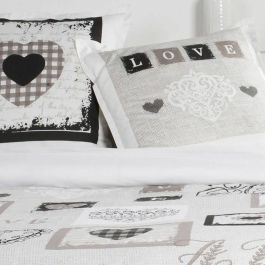 Today Juego de Cama 240x260 cm Matrimonio 100% Algodón 57 Hilos con 2 Fundas Almohada 65x65 cm - Eden White Print Today Juego de Cama 240x260 cm Matrimonio 100% Algodón 57 Hilos con 2 Fundas Almohada 65x65 cm - Eden White Print