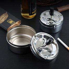 Inde Cenicero Acero Push 9 cm