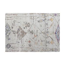 DKD Home Decor Alfombra Árabe Blanco Multicolor 230x160 cm Algodón Poliéster 1200 gsm