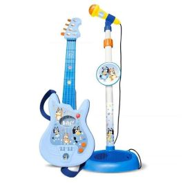 Guitarra y microfono con pie extensible bluey (altura regulable) 60x30x17 cm