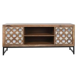 Mueble Tv Indio DKD Home Decor Natural Plateado 38 x 60 x 130 cm