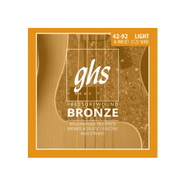 GHS Juego Bajo Acústico Pressurewound Bronze Light 42-92 Precio: 29.90000024. SKU: B12X3PCD8H