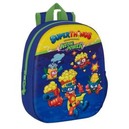 Mochila Escolar SuperThings 3D 27 x 33 x 10 cm Azul Multicolor
