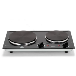 Livoo DOC168N Hob Doble Cocina de Inducción Integrable Doble Placa 2 Zonas Cerámica 3500W Negro
