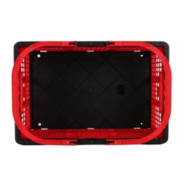Inde Caja Plegable con Asas 16L Rojo/Negro 39x25.5x21 cm (10 Unidades)
