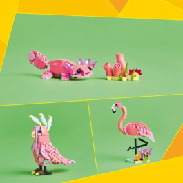 Lego Creator 31170 3 en 1 Animales Salvajes: Flamenco - Juguete para Niñas de 8 Años en Adelante