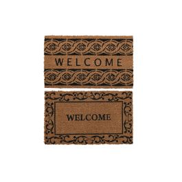 Felpudo Terraza Y Jardin DKD Home Decor Marron Negro 45 x 2.3 x 75 cm (6 Unidades)