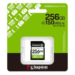 Kingston SDS3/256GB Tarjeta de Memoria Canvas Select Plus 256GB SD XC Clase 10 UHS-I 150MB/s