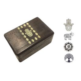 Joyero Indio DKD Home Decor Marron Oscuro Dorado 10 x 6.5 x 15 cm (8 Unidades) Precio: 34.59000017. SKU: B1FWLFQQKW
