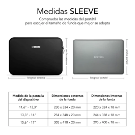 SUBBLIM Business Laptop Sleeve Neoprene V2 15,6" Black