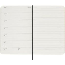 Agenda 18 Meses 2024-2025 Semanal P (9 X 14 Cm) Negra Tapa Blanda Moleskine DSB18WN2Y25