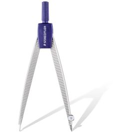 STAEDTLER Compás Noris 550, Azul y Plata, Diámetro máximo 30 cm, 124mm de largo, 1 pieza