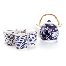 Ibili Tetera Japonesa de Porcelana con 4 Tazas Modelo Flora - 460 ml, Taza 120 ml Precio: 26.59000047. SKU: B1ES3ZQ65L