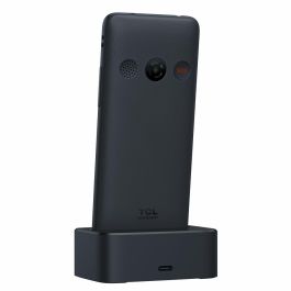 TCL Onetouch 4022S Teléfono Móvil para Personas Mayores con Pantalla 2.8", Botón SOS, Teclado Grande y Base de Carga - Gris