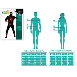 Disfraz Ninja Adulto Hombre Rojo XL Disfraz Ninja Adulto Hombre Rojo XL