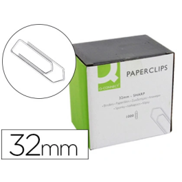 Q-connect Clips niquelados nº 2 32 mm caja de 1000 unidades Precio: 4.49999968. SKU: B1BVVR4SQF