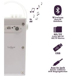 Lexibook iParty Altavoz Bluetooth Portátil con Micrófono y Efectos de Luz, Sonido Potente 24W, Bluetooth 5.0, USB, SD, Aux