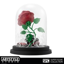 Abystyle Figura Disney La Bella y la Bestia - Rosa Encantada con Campana de Cristal, Super Figure Collection, 12 cm