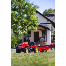 FALK 2046AB Tractor a Pedal X con Capota Abatible y Remolque Incluido para Niños de 2 a 5 Años
