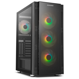 NOX Hummer Horus Semitorre Gaming ATX E-ATX con Cristal Templado, Iluminación ARGB y 4 Ventiladores 120mm Preinstalados - Negra Precio: 78.49999993. SKU: S5613608