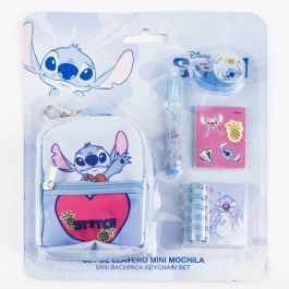 Cerdá Set de Papelería con Minimochila Stitch Multicolor para Niños, Edad Mínima 3 Años, Dimensiones 19.5x22.5x4.5 cm