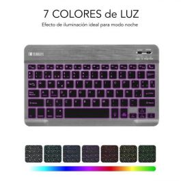 Teclado Bluetooth Subblim SUB-KBT-SMBL31 Gris Multicolor Qwerty Español QWERTY