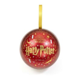 THE CARAT SHOP Llavero Sombrero Seleccionador y Bola de Navidad Harry Potter Adorno Metálico Rojo para Árbol de Navidad con Escudos de Casas
