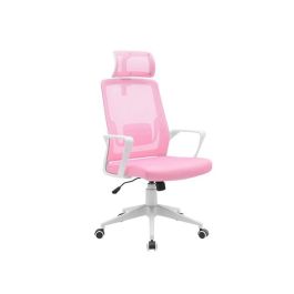 Mars Gaming MGC-ERGOLITE Silla Ergonómica Rosa con Respaldo de Malla y Asiento Acolchado, Ajustable, hasta 120 kg