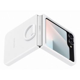 Samsung EF-PF741TWEGWW Funda de Silicona para Galaxy Z Flip7 FE Blanca Anti-huellas Fácil Aplicación