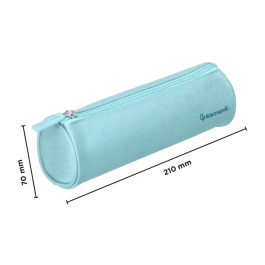 Liderpapel Estuche Portatodo Classic Cilíndrico Ancho Azul Celeste 210x70mm