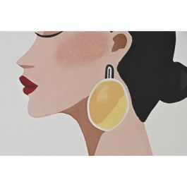 Lienzo Home ESPRIT Amarillo Verde Mediterráneo chica 82,5 x 3,5 x 122,5 cm (2 Unidades)