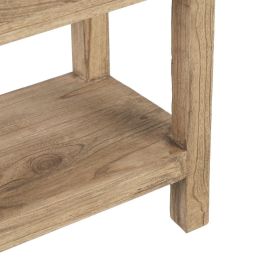 Mesita Natural Madera Mindi Dormitorio 45 X 30 X 66 cm