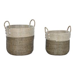 DKD Home Decor Cesta Atlantico Blanco Negro 44 x 49 x 44 cm Set de 2 Precio: 101.50000058. SKU: B17R8HWHQV