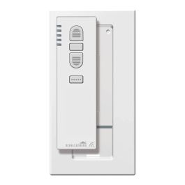 Schellenberg Mando a distancia para persianas 5 canales blanco 20023 - Control remoto inalámbrico con soporte para pared y 2 pilas AAA incluidas